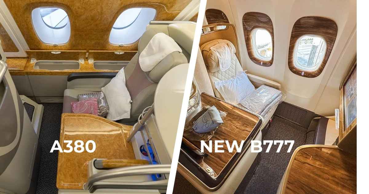 Emirates A380 vs 777 Business Class